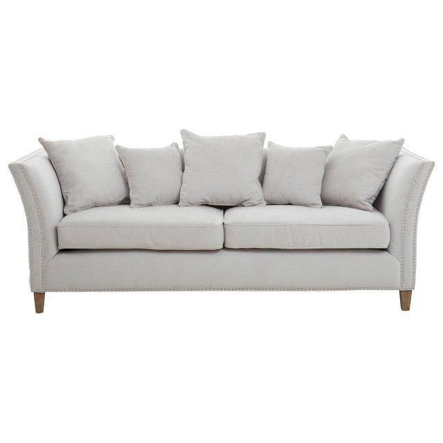 Sutton Three Seat Grey Fabric Sofa