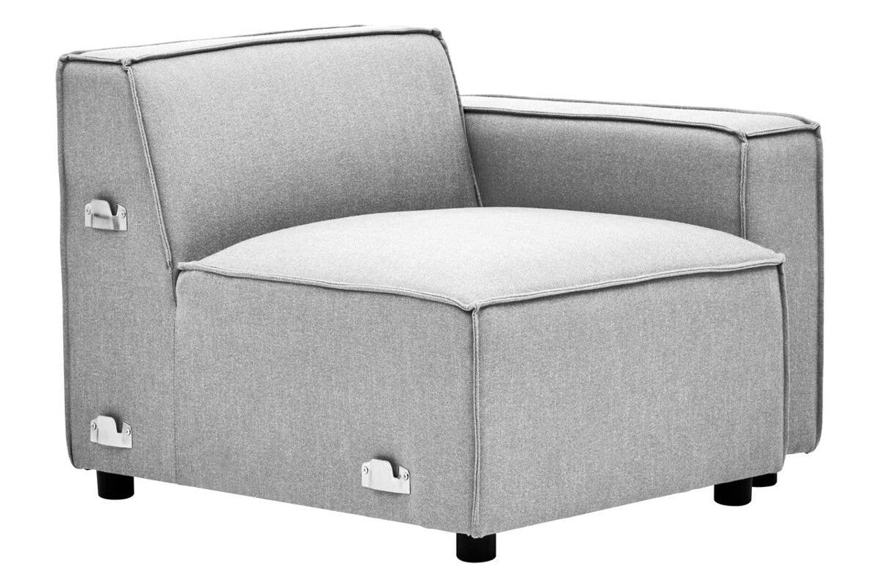 Toulouse Grey Fabric Left Arm Sofa