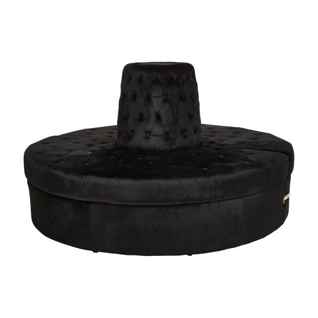 Hartford Black Velvet Modular Round Sofa