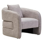 Bilani Grey Linen Effect Curved Chair