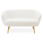Yazmin Two Seat Sofa With Gold Finish Legs