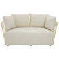 Azalea Two Seat Natural Fabric Sofa