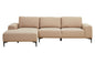 Toulon 3 Seat Natural Fabric Left Chaise Sofa