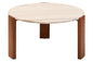Palermo Round Travertine Top Large Coffee Table