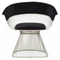 Vogue Black Velvet and Silver Frame Chair
