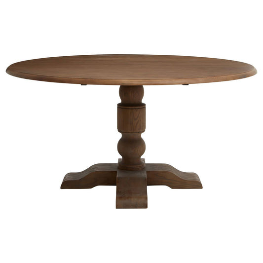 Parkside Dark Oak Wood Round Dining Table