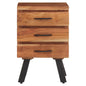 Nashik Three Drawer Acacia Side Table