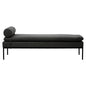 Harley Dark Grey Linen Textured Iron Frame Day Bed
