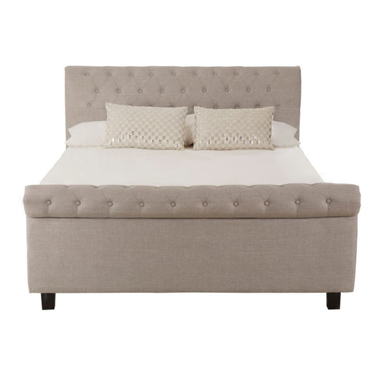 Orlando Light Grey Ottoman King Bed