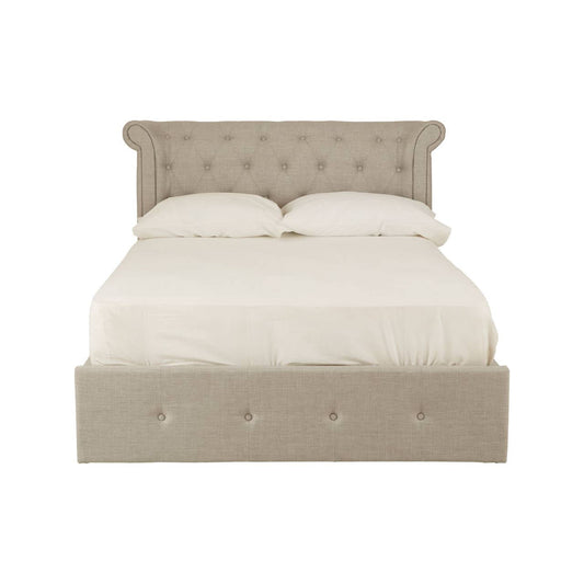 Edison Light Grey Ottoman Double Bed