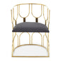 Azalea Black Dining Chair with Gold Frame