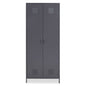 Academy Grey Two Door Locker Style Wardrobe