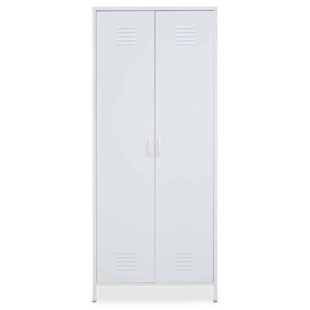 Academy White Two Door Locker Style Wardrobe