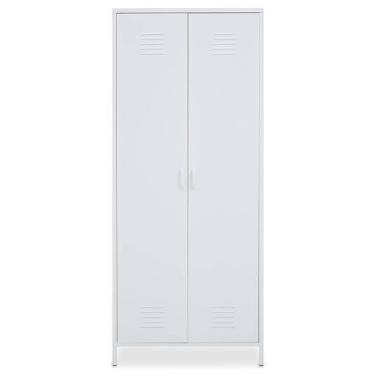Academy White Two Door Locker Style Wardrobe