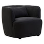 Bruge Textured Black Curved Chair