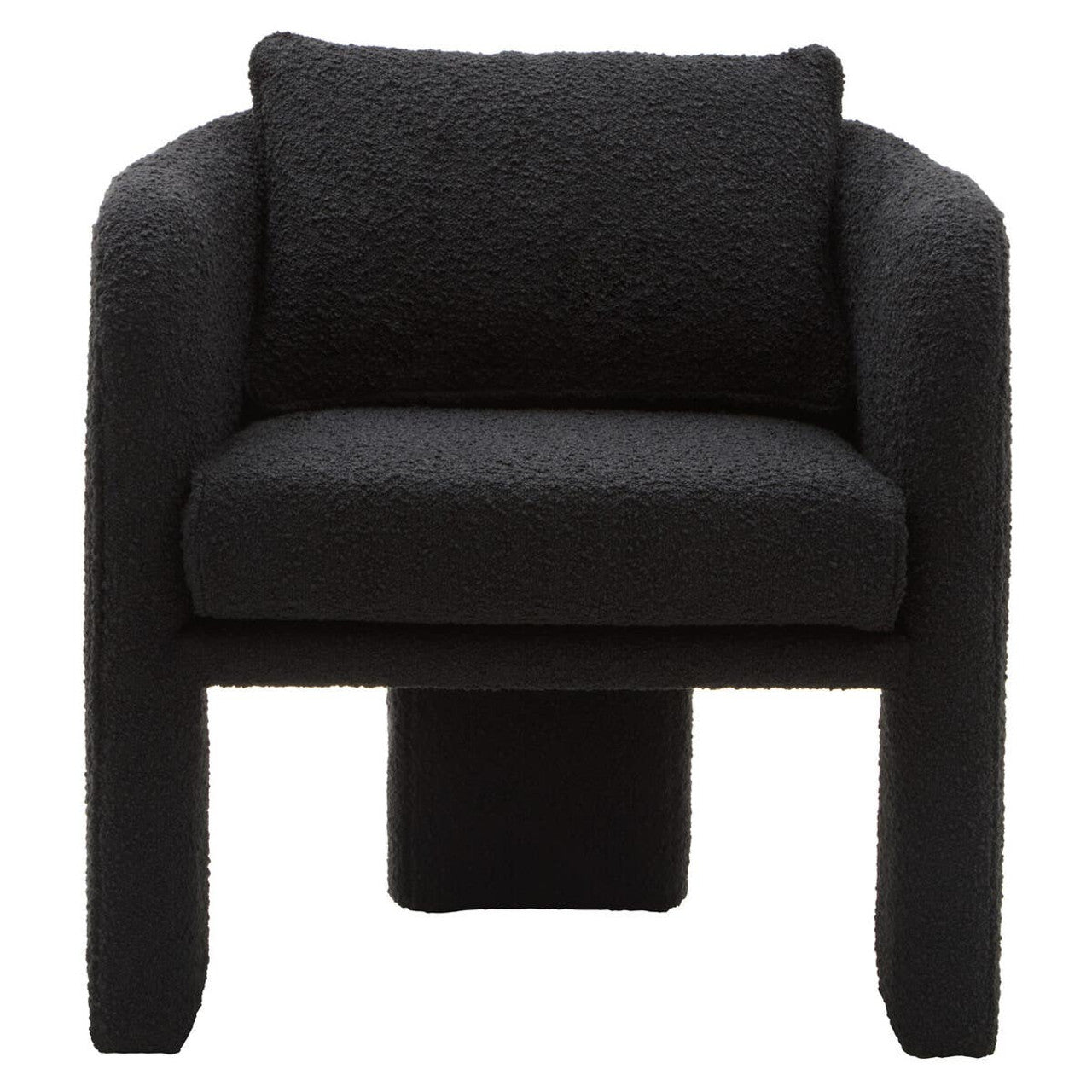 Ozzero Black Boucle Curved Armchair