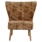 Cefena Leopard Print Velvet Chair