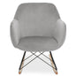 Stockholm Small Grey Velvet Rocking Chair