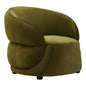 Darla Forest Green Curved Velvet Chair
