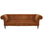 Siena Three Seat Gold Velvet Sofa