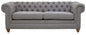 Stella Three Seat Grey Linen Sofa